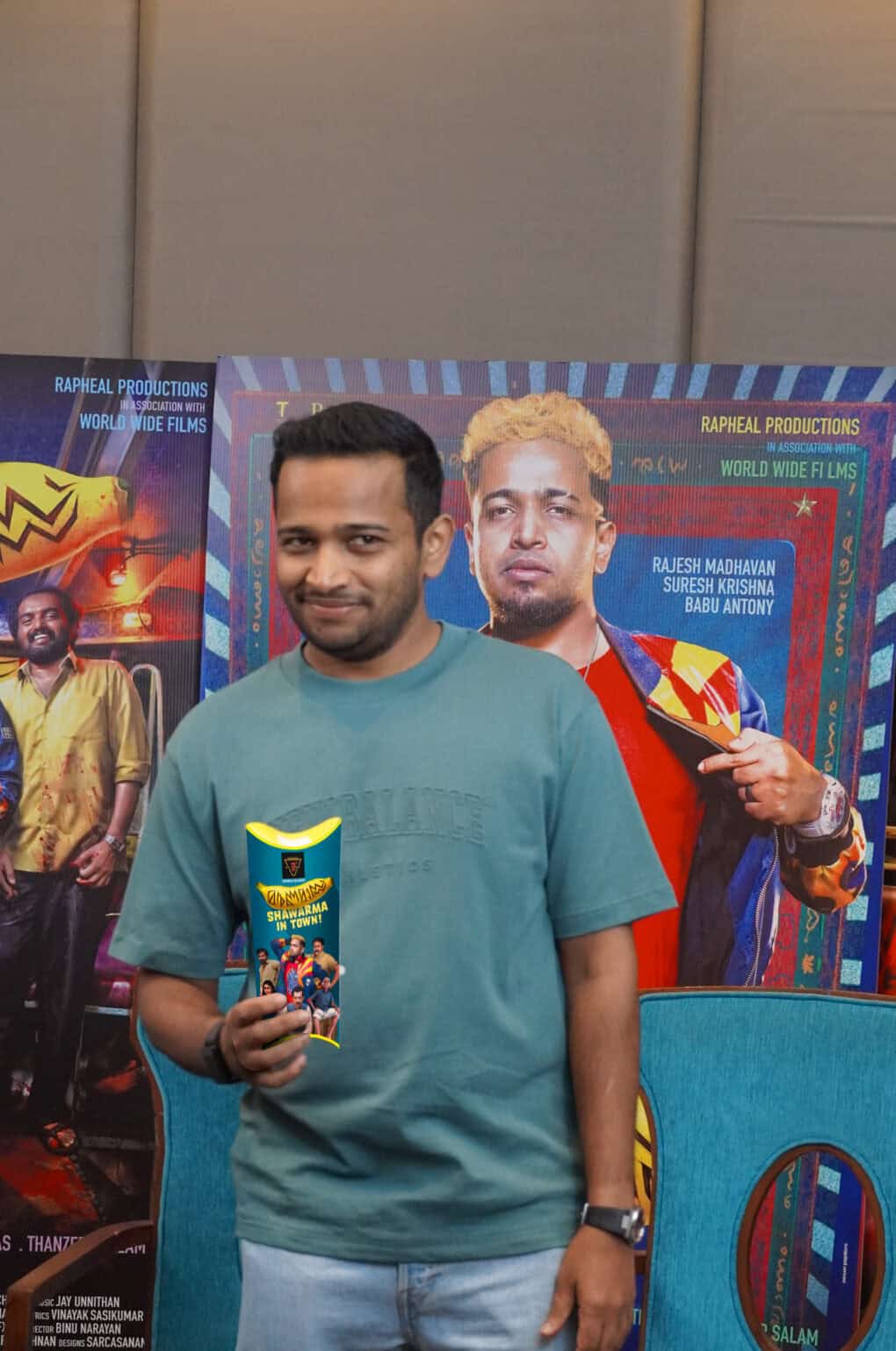 Basil showcasing Al Taza shawarma wraps during brand promotion